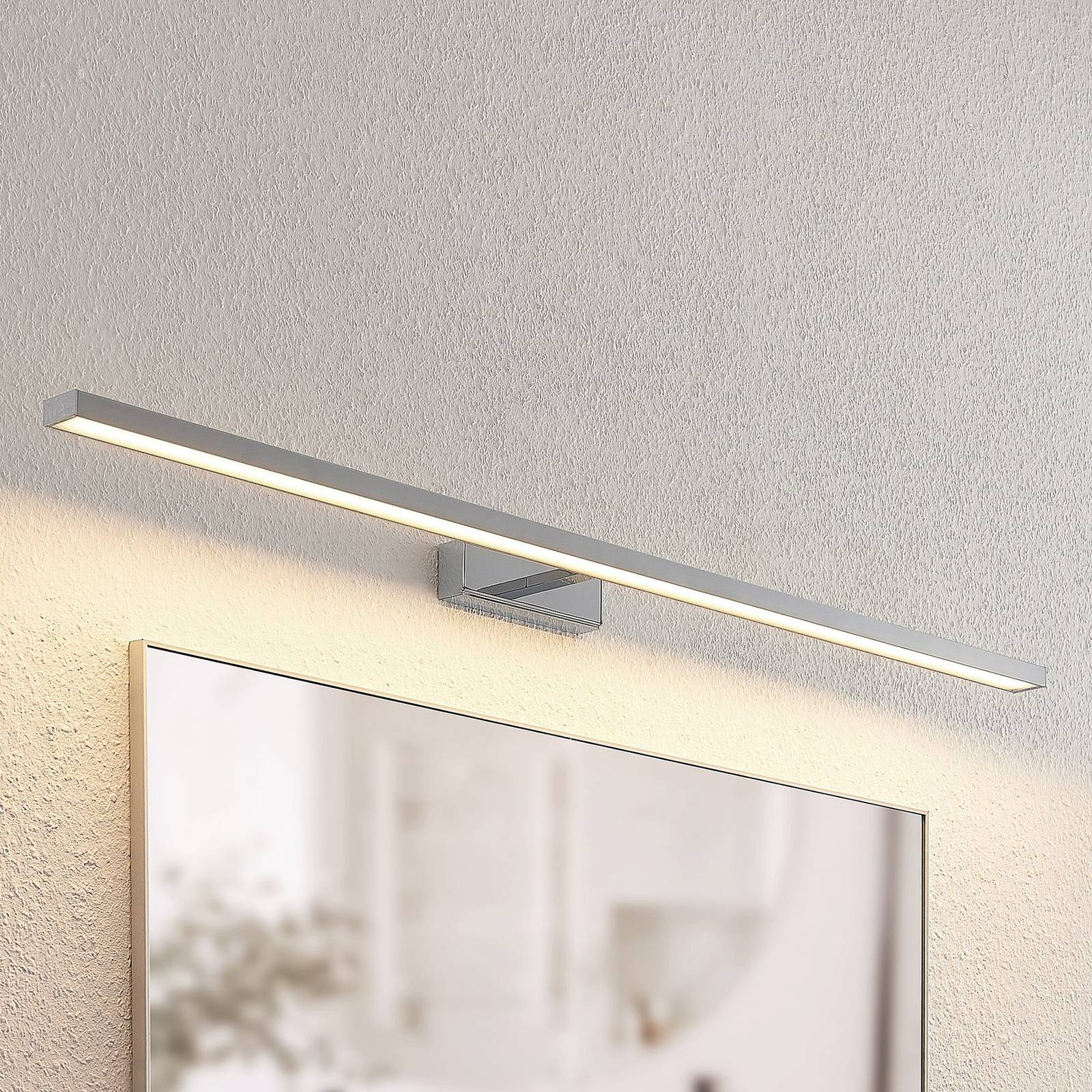 foto del prodotto lindby luce per specchio a led jukka, 120 cm, cromo, metallo, ip44