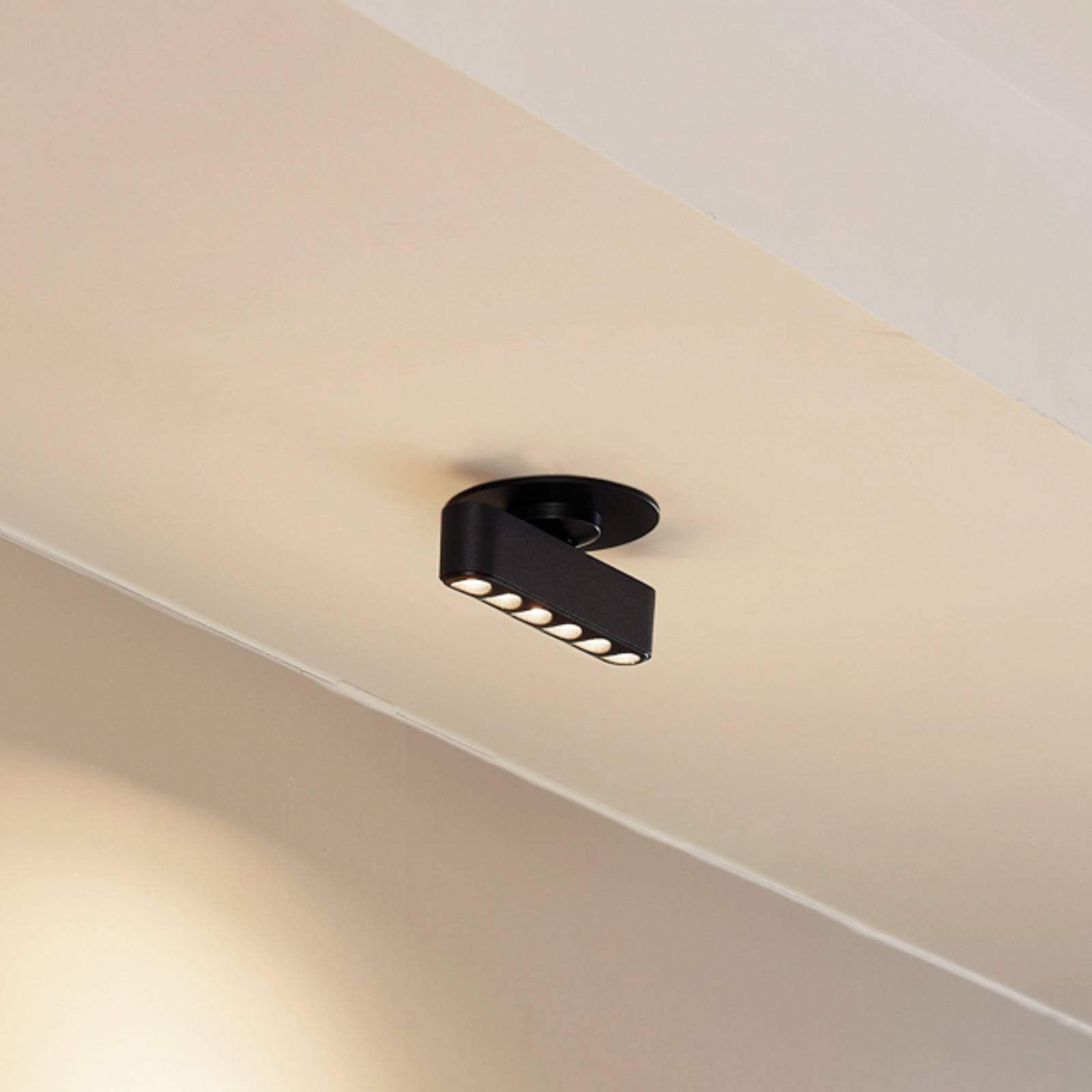 foto del prodotto lindby luci led da incasso eldrin, nero, punti luce, 13,1 cm