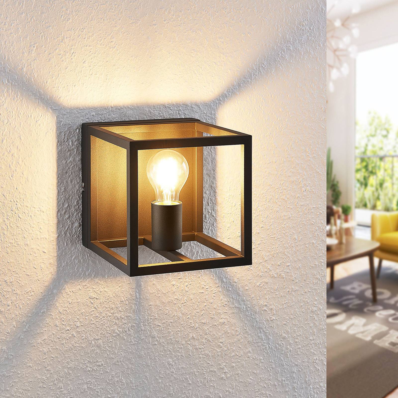 foto del prodotto lindby meron applique, a cassetta, grigio scuro