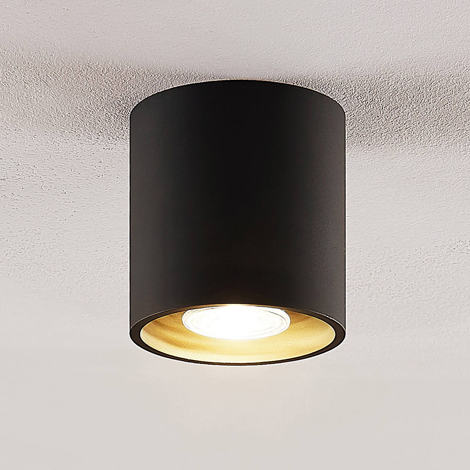 foto del prodotto lindby parvin downlight alluminio rotondo nero