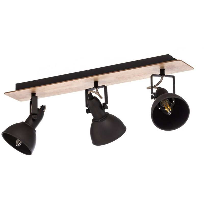 foto del prodotto lindby plafoniera aylis, a 3 luci, 60 cm, nero, legno, e14