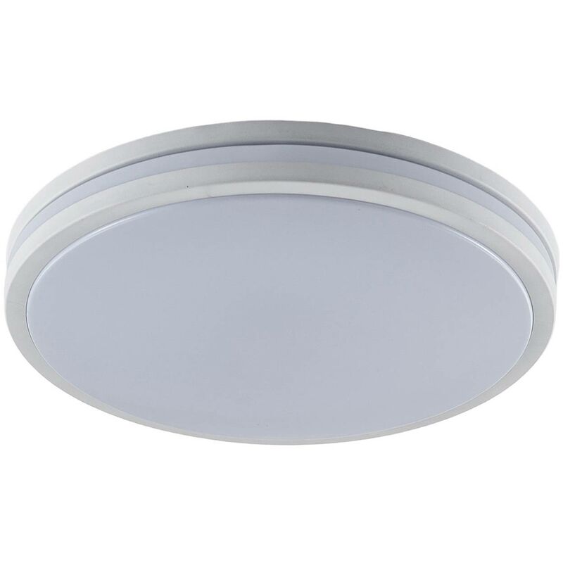 foto del prodotto lindby plafoniera led arnim, bianco, plastica, 49 cm, ip44