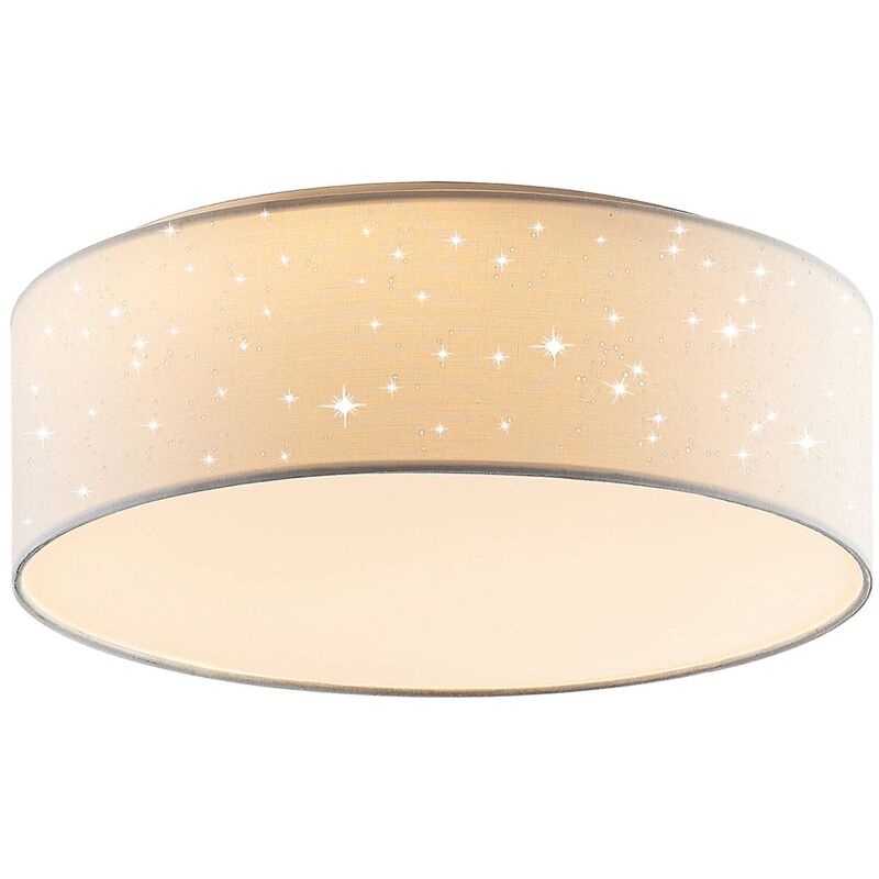 foto del prodotto lindby plafoniera led ellamina, 40 cm, bianco, tessuto