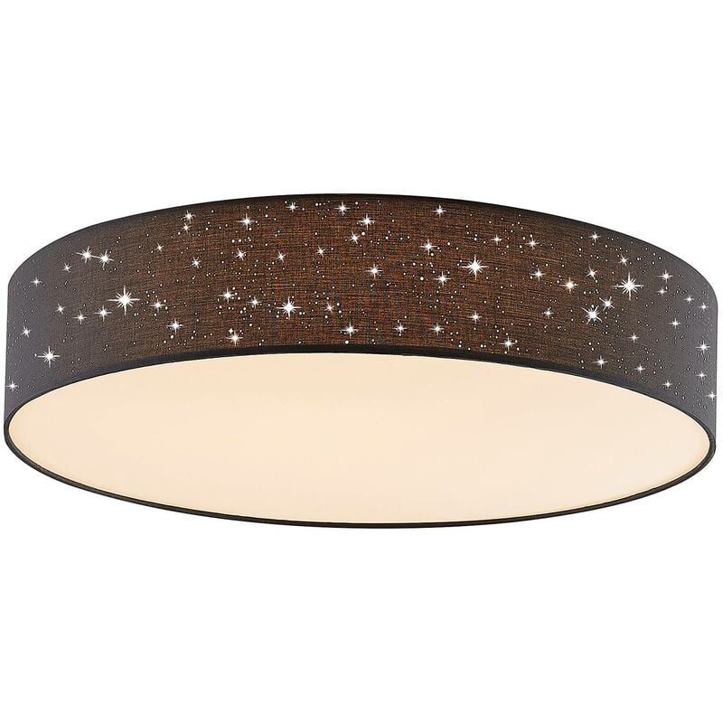foto del prodotto lindby plafoniera led ellamina, 60 cm, antracite, tessuto