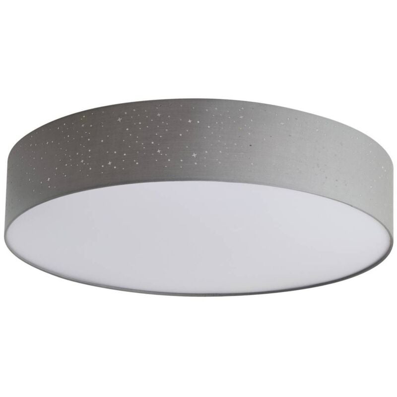 foto del prodotto lindby plafoniera led ellamina, 60 cm, grigio chiaro, tessuto
