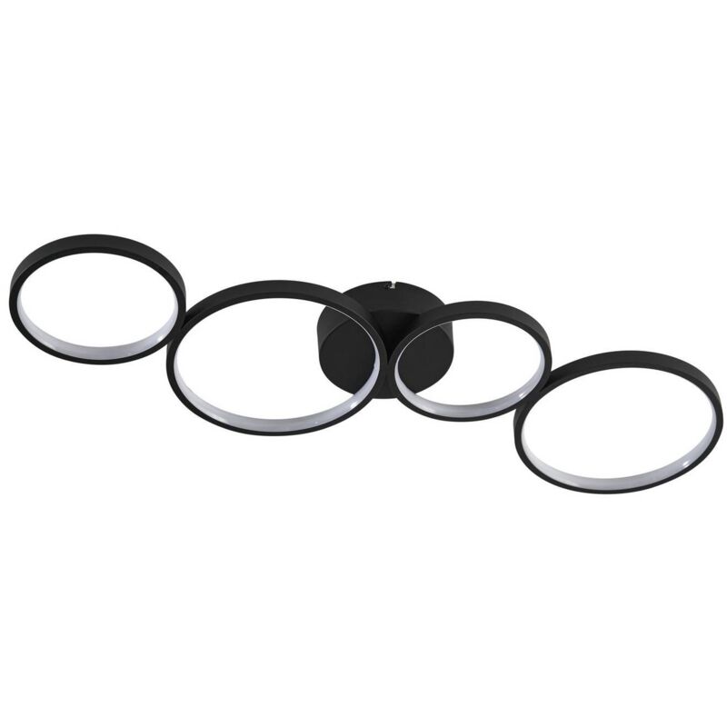 foto del prodotto lindby plafoniera led evengeline, nero, alluminio, 88 cm