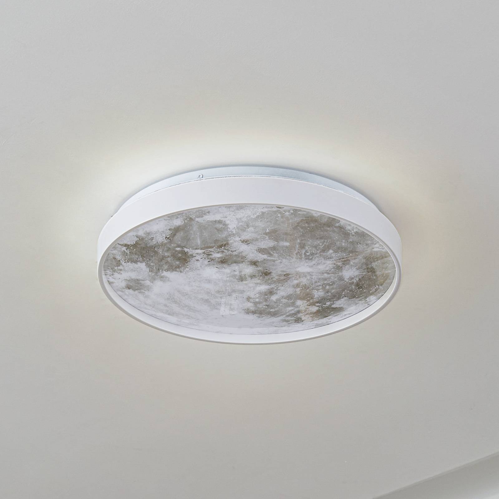 foto del prodotto lindby plafoniera led lune, plastica, metallo, 38 cm