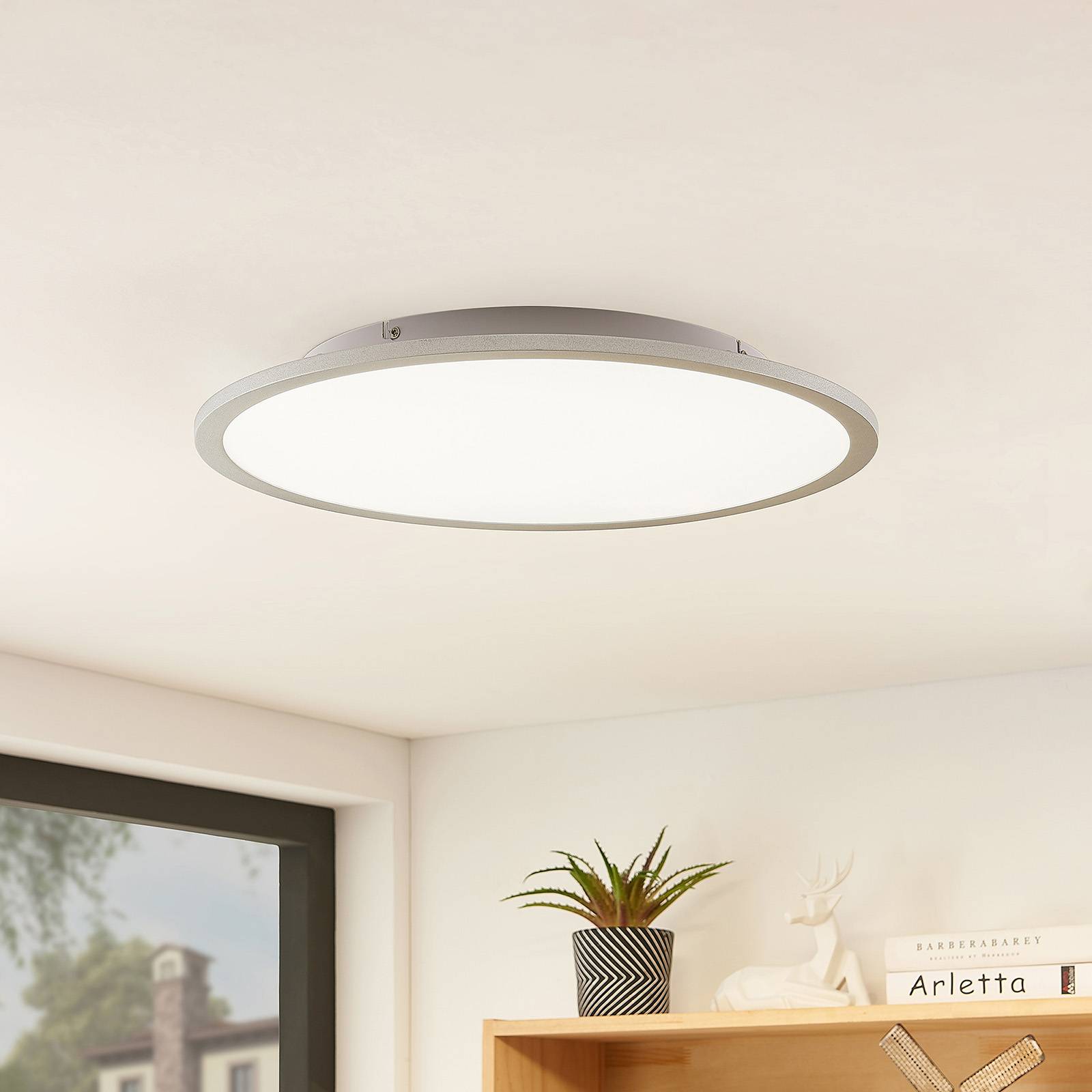 foto del prodotto lindby plafoniera led narima, 4.000 k, 50 cm, argento