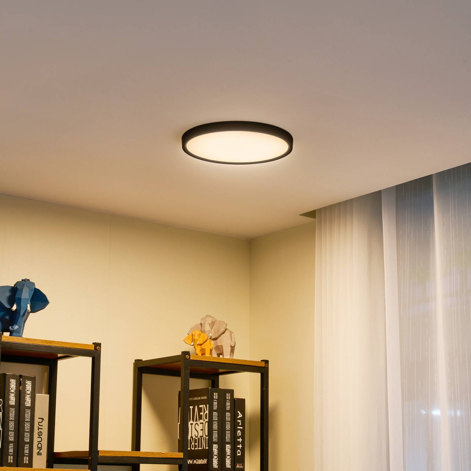 immagine 0 del prodotto lindby plafoniera led pravin, 30 cm, cct, nero