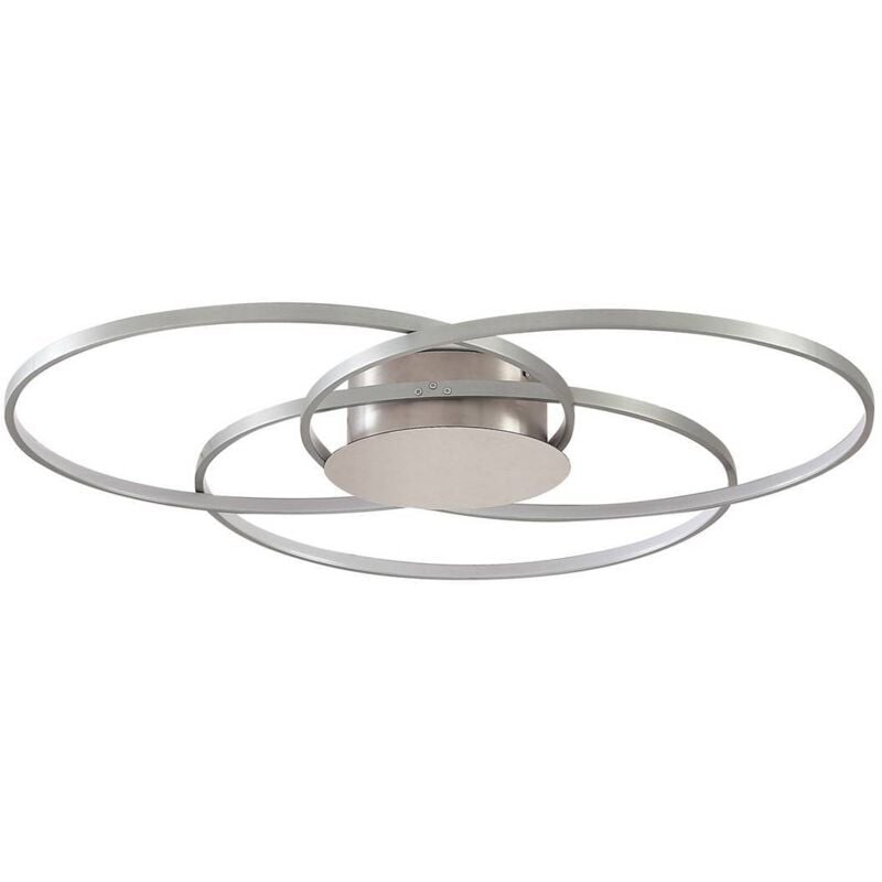 foto del prodotto lindby plafoniera led riley, color alluminio, metallo, dimmerabile
