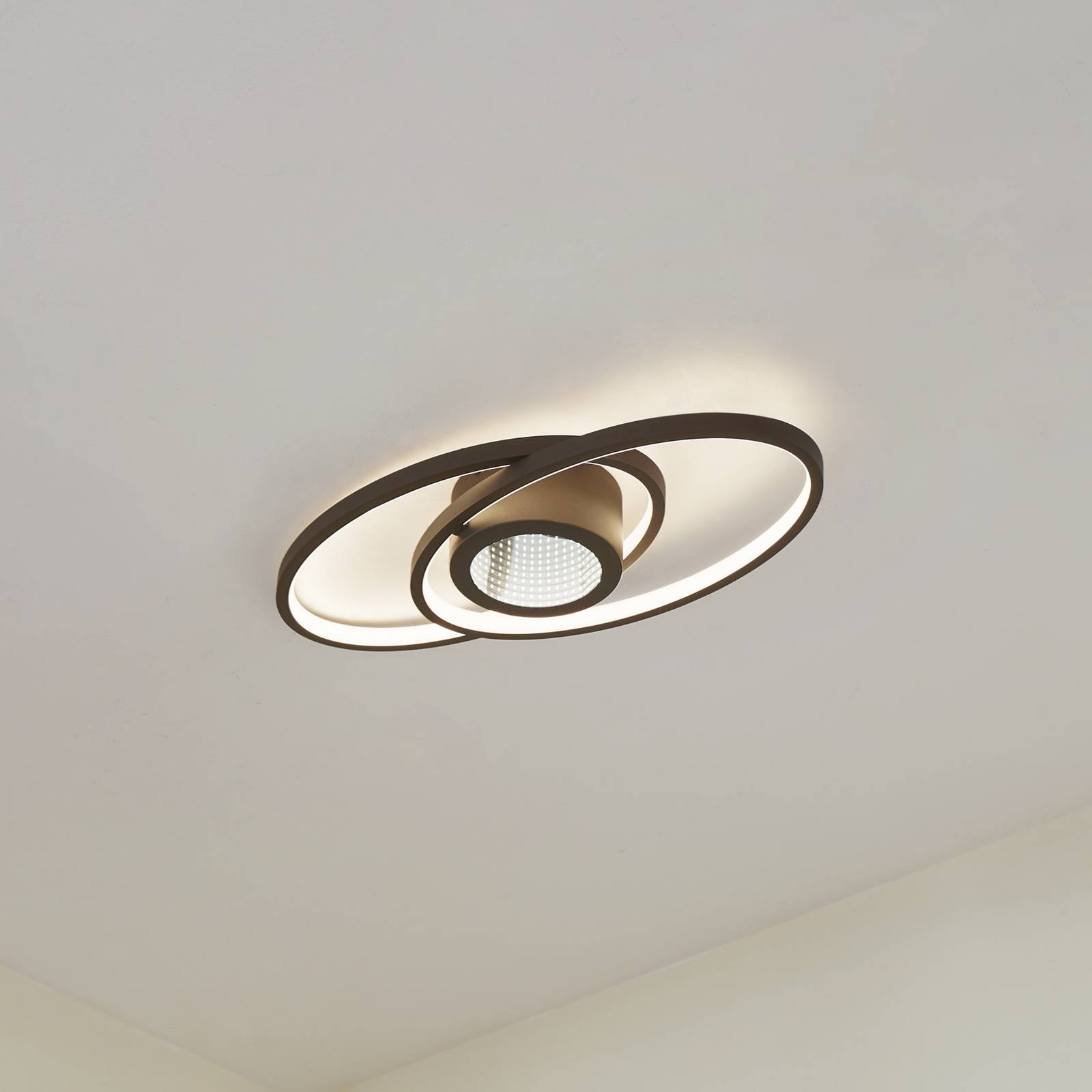 foto del prodotto lindby plafoniera led thalina, 60 cm, dimmerabile, infinity tunnel