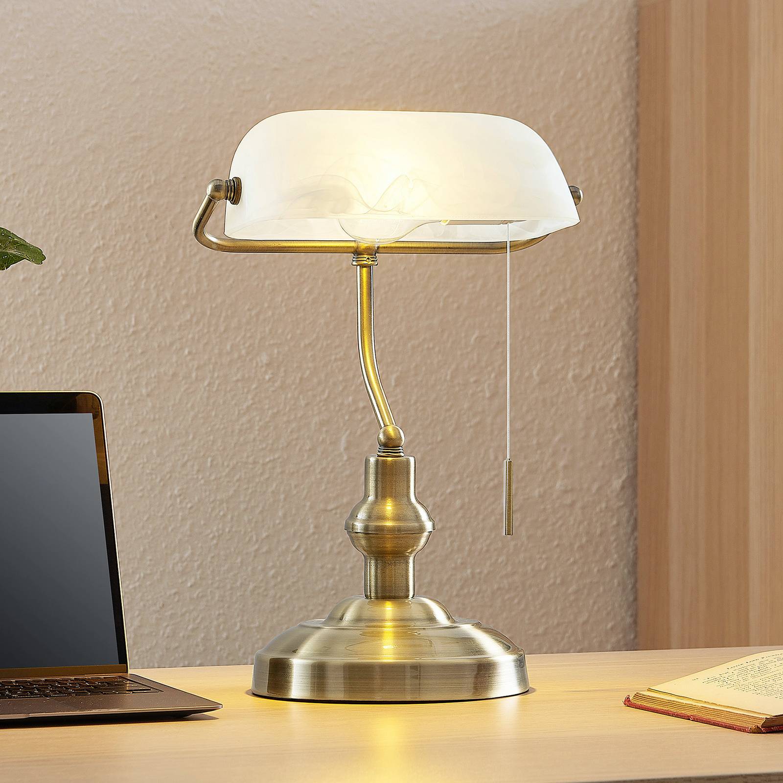 foto del prodotto lindby profina lampada da scrivania, bronzo
