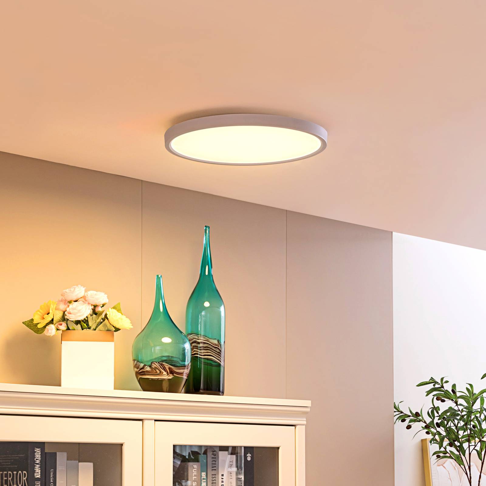 foto del prodotto lindby smart plafoniera led denora, bianco, rgb, cct, tuya