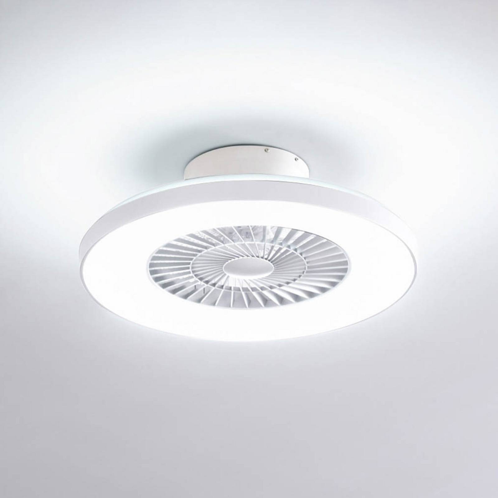 foto del prodotto lindby smart ventilatore da soffitto led paavo, bianco, silenzioso, tuya