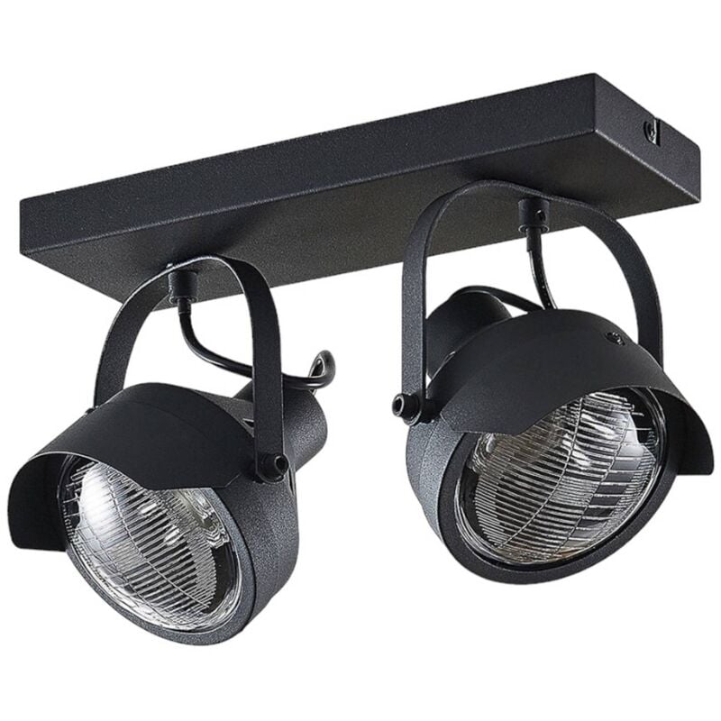 foto del prodotto lindby spot henega nero, 2 punti luce