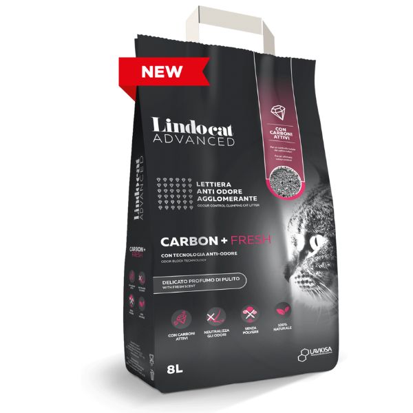 foto del prodotto lindocat advanced carbon plus fresh lettiera anti odore 8 l lettiera agglomerante 1 ordine scegli lo sconto bzr5 bzr20 200 punti fedelt 