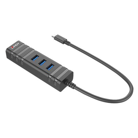 foto del prodotto lindy 43249 hub di interfaccia usb 3.2 gen 1 3.1 gen 1 type c 5000 mbit s nero