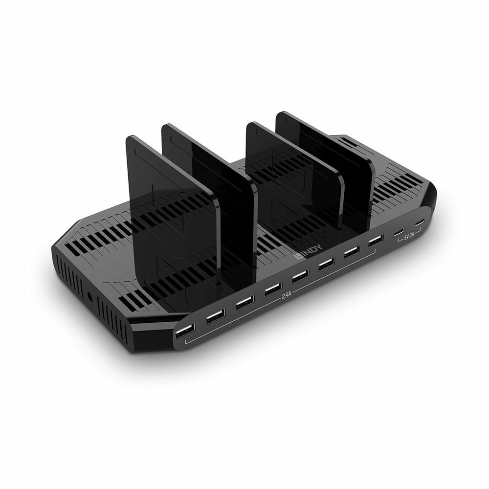 foto del prodotto lindy 73435 caricabatterie per dispositivi mobili smartphone, tablet nero ac ricarica rapida interno