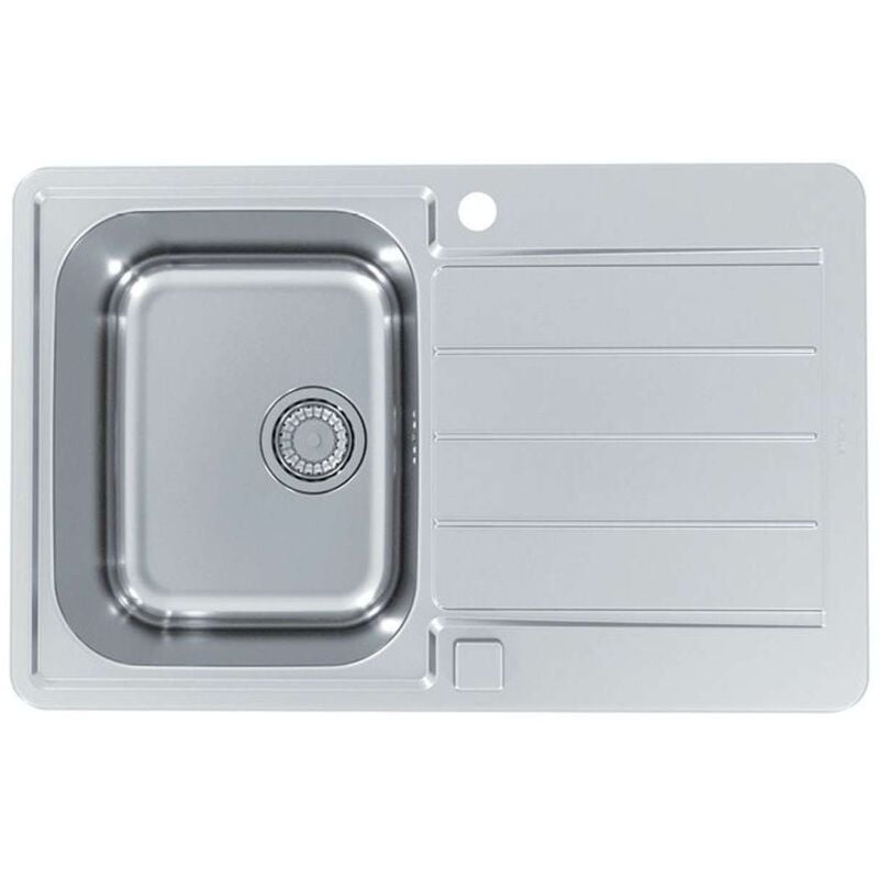 foto del prodotto line max lavello, 79x50 cm, con comando remoto dello scarico, acciaio inox 1137342 alveus