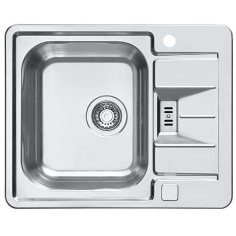 foto del prodotto line maxim lavello, 62x50 cm, con comando remoto dello scarico, acciaio inox 1085947 alveus