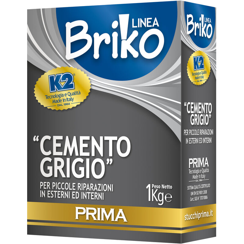 foto del prodotto linea briko cemento grigio da kg. 1. prezzo per 1 pezzo.
