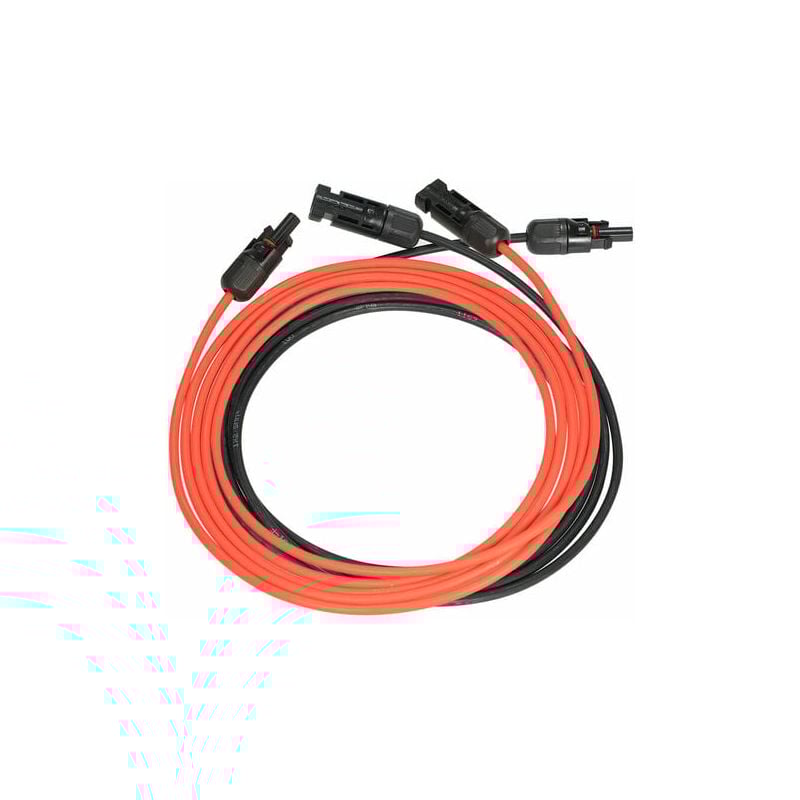 foto del prodotto linea di estensione solare fotovoltaica cavo di prolunga per pannello solare con coppia di connettori mc4 rosso nero, 14 awg 3 metri 10 piedi