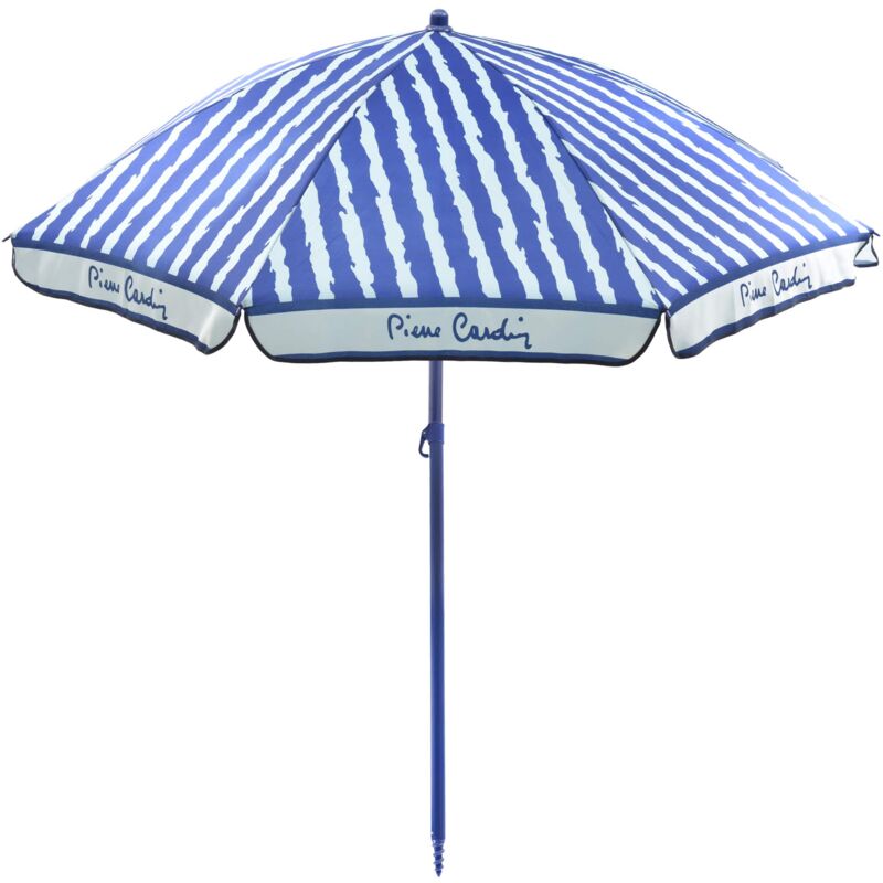 foto del prodotto linea haiti, ombrellone spiaggia portofino, raggi in paragon, palo acciaio, cotone, 200 cm, celeste pierre cardin