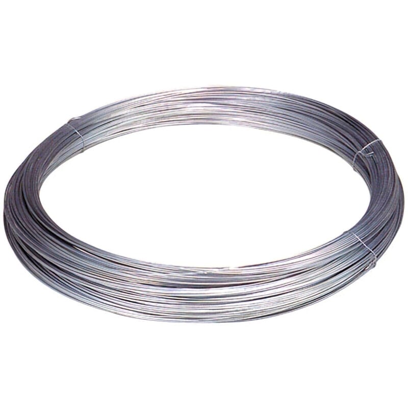 foto del prodotto linea profesional 01060009 rotolo di filo zincato 25 kg. n. 15 2,4 mm, grigio wolfpack