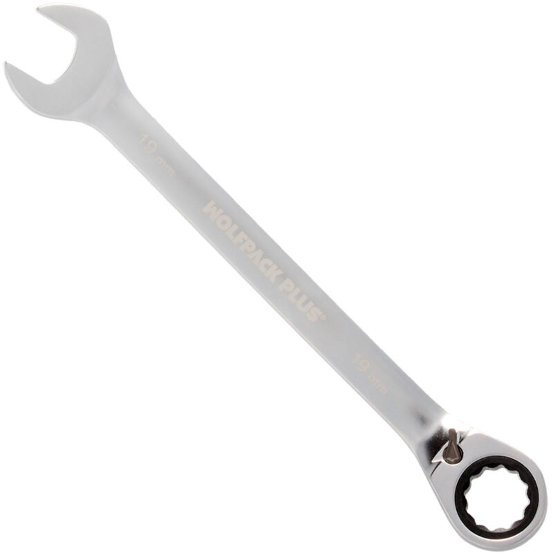 foto del prodotto linea profesional chiave combinata con cricchetto 19 mm. din 3113 - wolfpack