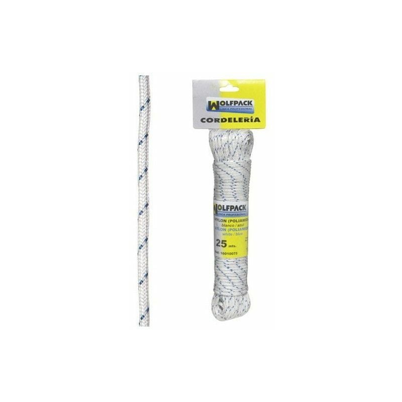 foto del prodotto linea profesional corda di nylon ad alta tenacit bianco blu matassa 25 m. wolfpack