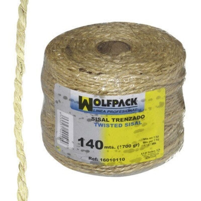 foto del prodotto linea profesional - corda sisal n 3 4-2 fili (bobina 700 gr./140 m.) - wolfpack