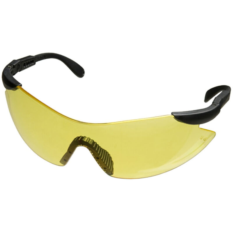 foto del prodotto linea profesional occhiali protettivi en166 con stanghette regolabili ambra - wolfpack