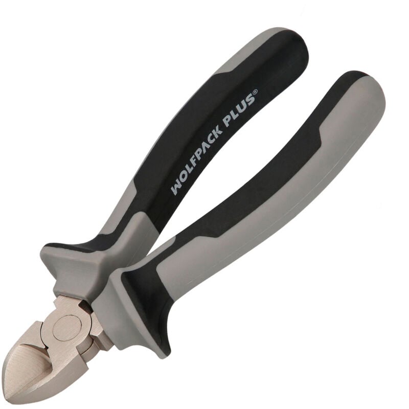 foto del prodotto linea profesional pinza per taglio diagonale 150 mm. acciaio al cromo vanadio din iso 5749 spelafili, tagliacavi, spelafili wolfpack