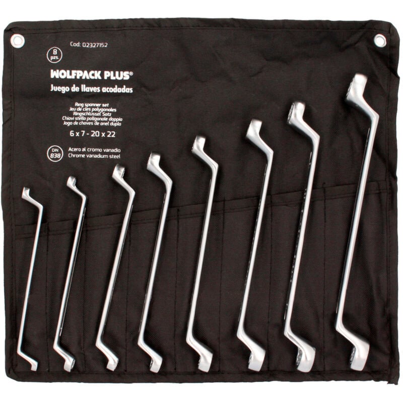 foto del prodotto linea profesional plus set di chiavi angolari a 8 pezzi - wolfpack