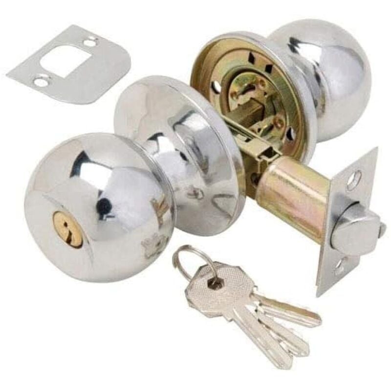 foto del prodotto linea profesional pomello cromato per porta con chiave wolfpack