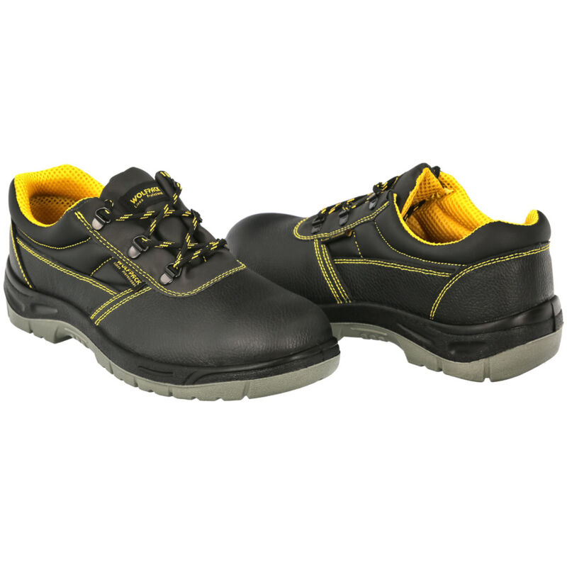 foto del prodotto linea profesional scarpe di sicurezza s3 pelle nera n. 39 abbigliamento da lavoro, scarpe di sicurezza, stivali da lavoro coppia wolfpack