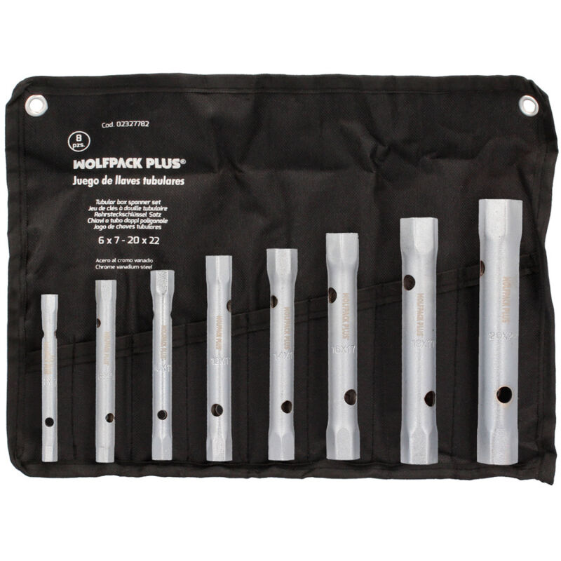 foto del prodotto linea profesional wolfapck set di chiavi tubolari per tubi da 8 pezzi wolfpack