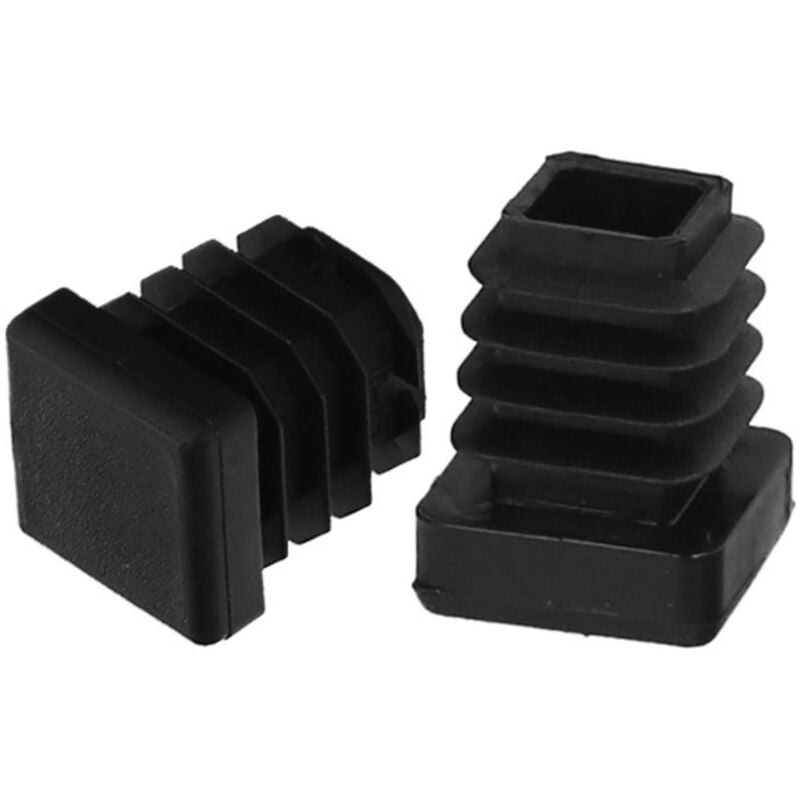 foto del prodotto linea professional 05330522 20x20 mm. colore nero. sacchetto da 200 pezzi. contera mesa, silla, muebles, estanteria, virola interior de plastica