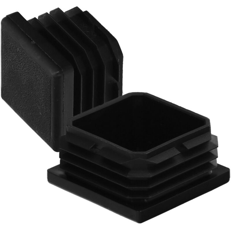 foto del prodotto linea professional 05330536 50x50 mm. colore nero. sacchetto da 100 pezzi. contera mesa, silla, muebles, estanteria, f rula interior de plastic