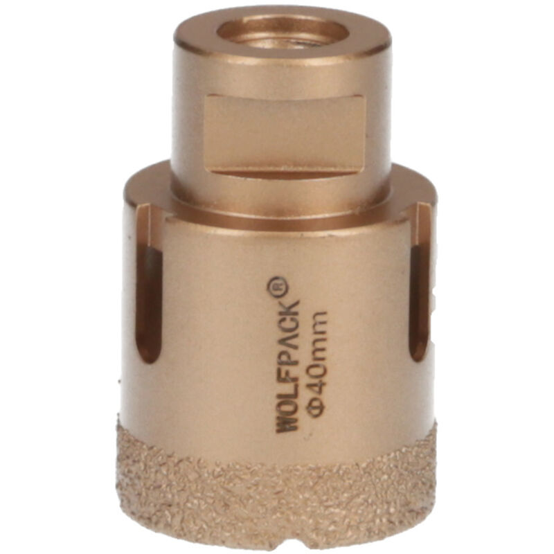 foto del prodotto linea professional corona diamantata per smerigliatrice 40 mm. attacco filettato m14. taglio dry wolfpack
