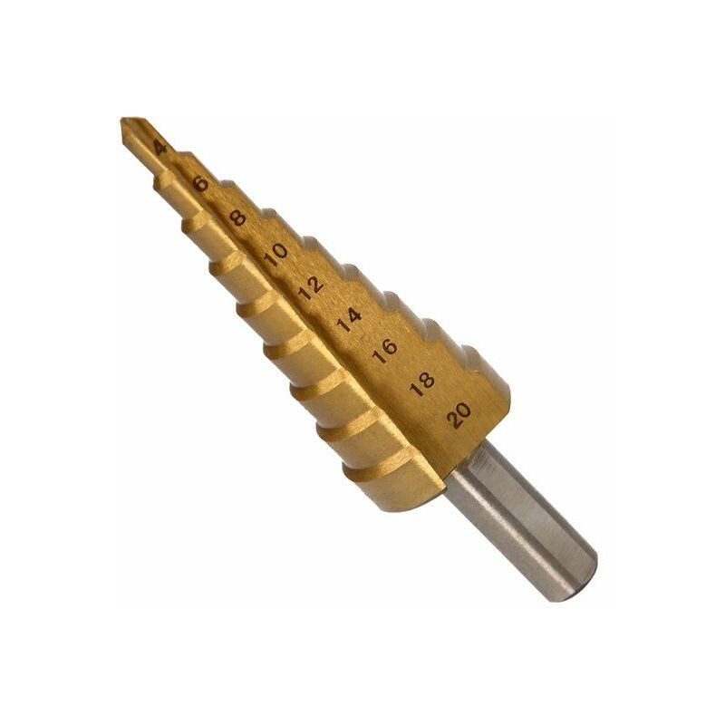 foto del prodotto linea professional hss step drill 4 a 20 mm. wolfpack