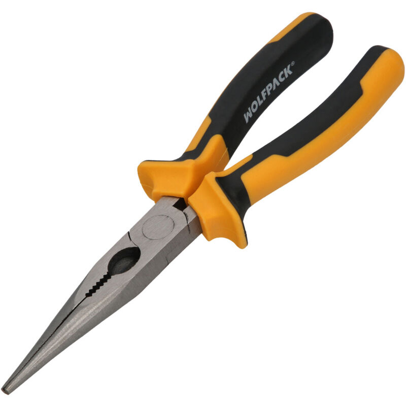 foto del prodotto linea professional pinze a becchi dritti 200 mm. pinze a becchi dritti in acciaio din 5745, pinze a becchi dritti lunghi, wolfpack