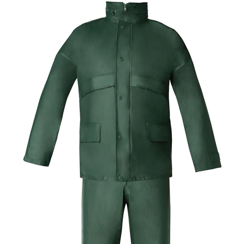 foto del prodotto linea professional tuta impermeabile in poliuretano verde taglia 9 xxl wolfpack
