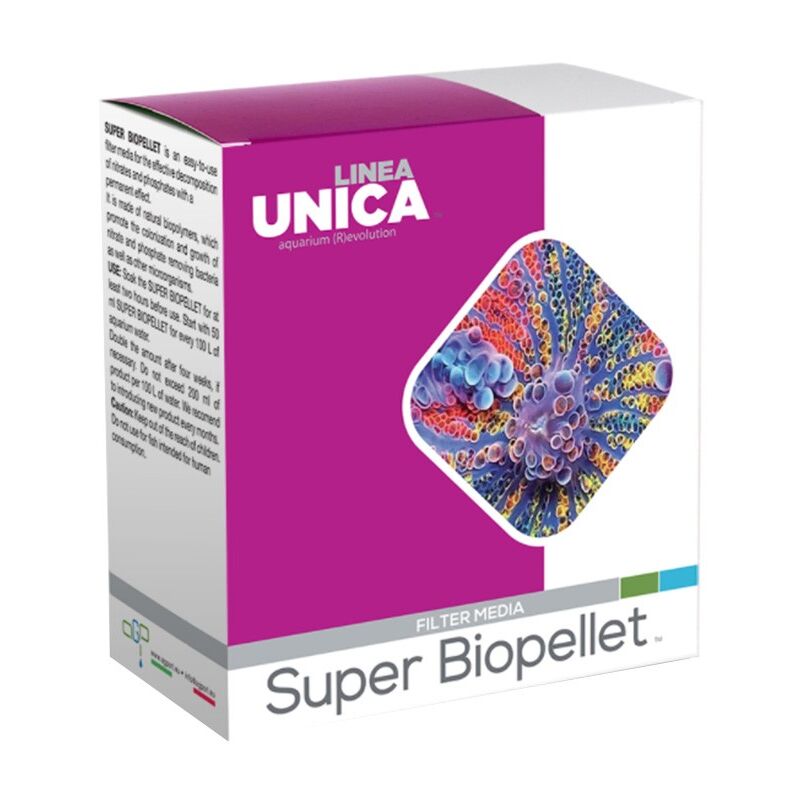 foto del prodotto linea unica filter media super biopellet polimero antinitrati e antifosfati formato 400 ml agp