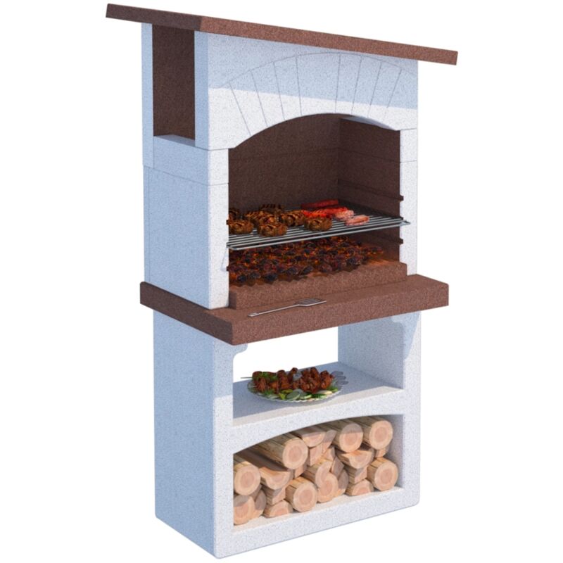 foto del prodotto linea vz barbecue a legna o carbonella in cemento gran canaria 81x58x155 cm