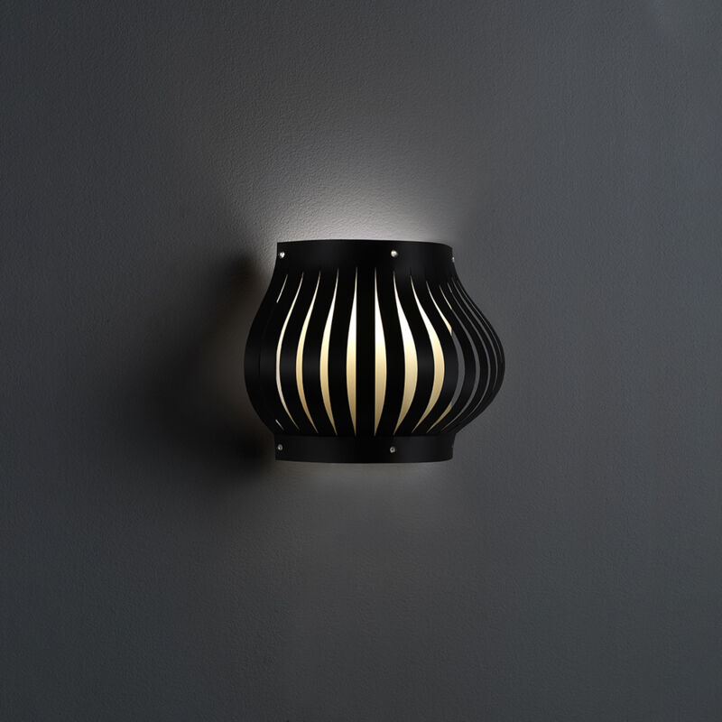 foto del prodotto linea zero applique balcony helios 1 luce in polilux nero made in italy