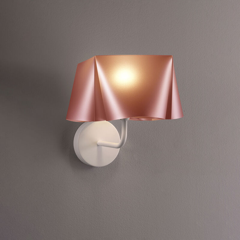 foto del prodotto linea zero applique moderna 1 luce wanda in polilux rame d25 made in italy