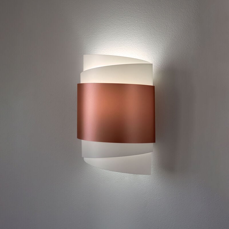 foto del prodotto linea zero applique moderna con cavo 1 luce bea in polilux rame made in italy