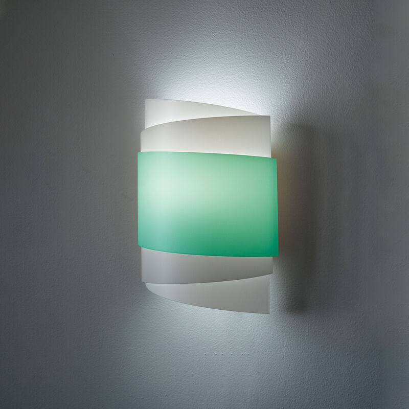foto del prodotto linea zero applique moderna con cavo 1 luce bea in polilux verde made in italy