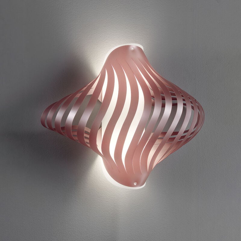 immagine 0 del prodotto linea zero applique plafoniera 2 luci shell in polilux rosa metallico made in italy